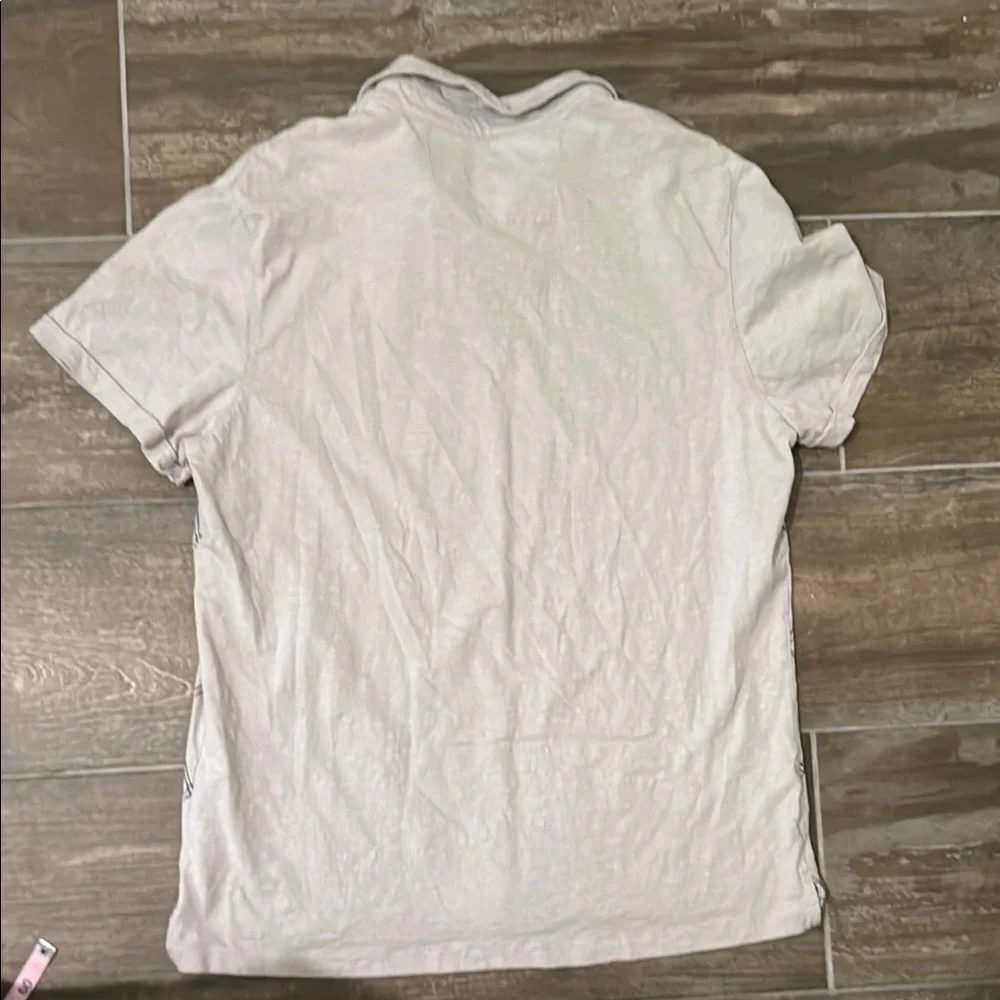 Banana Republic Gray Polo with Geometric Design
